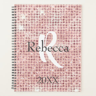 Monogramme Nom Rose Blush Diamant Studieux Tendanc