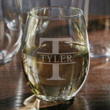 Monogramme Oakmont gravé Verre sans pierre