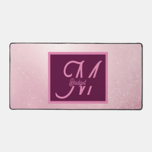 Monogramme ombré girlie rose féminin et doux avec