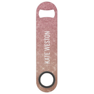 Monogramme Ombre Parties scintillant en or rose Fi