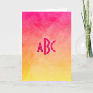Monogramme Ombre rose à jaune