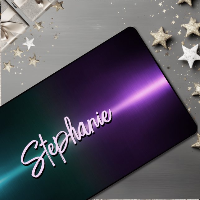 Monogramme ombré turquoise violet élégant (Créateur téléchargé)