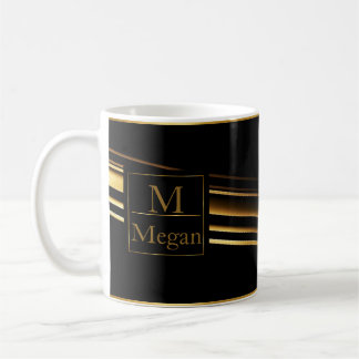 Monogramme Or Personnalisé Tendance Espresso Mug :