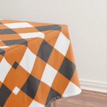 Monogramme Orange Blanc Plaid En vichy Nappe
