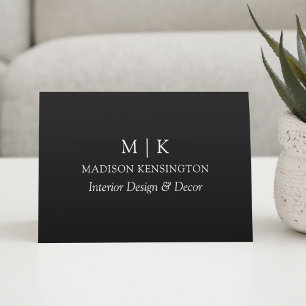 Monogramme ou ajouter un logo Affaires Noir Plié