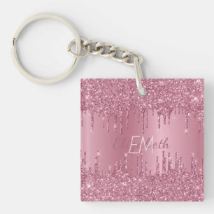 Monogramme Parties scintillant à séchage rose méta
