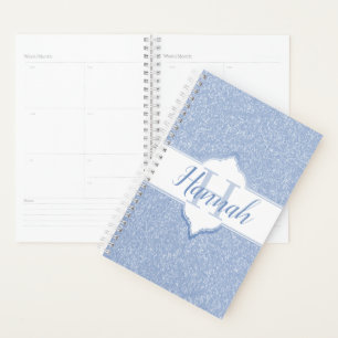 Monogramme Parties scintillant bleu ciel