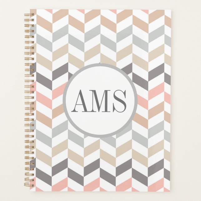 Monogramme Pastel Herringbone (Devant)