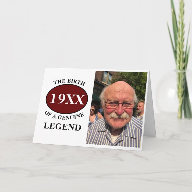 Monogramme père Modèle photo de la légende d'anniv (Devant)