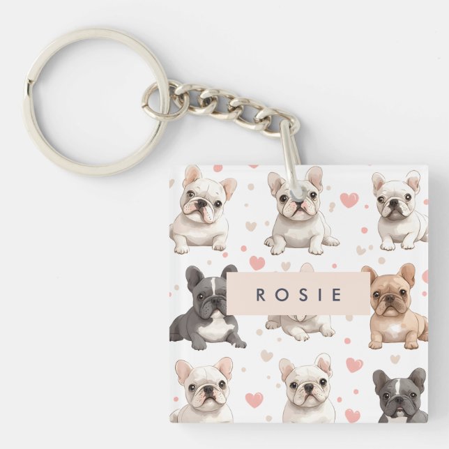 Monogramme Personalized Adorable French Bulldog (Devant)
