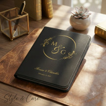 Monogramme personnalisé avec nom de couple Floral