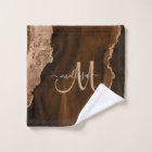 Monogramme personnalisé Brown chic Parties scintil
