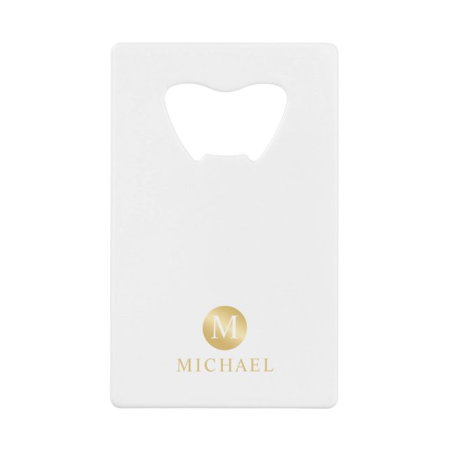 Monogramme personnalisé de luxe blanc et or (Devant)