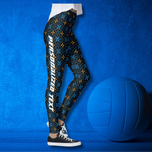 Monogramme personnalisé Élégant Motif Leggings