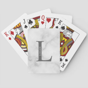 Monogramme personnalisé et cartes de jeu de nom