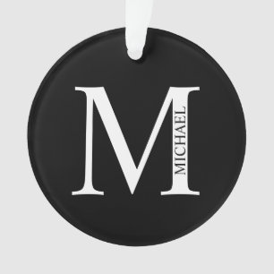 Monogramme personnalisé et nom de l'ornement