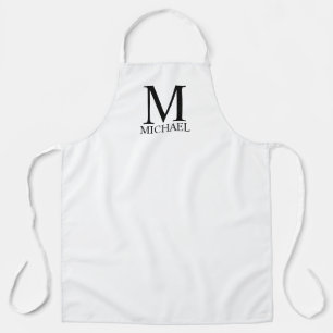 Monogramme personnalisé et tablier de nom