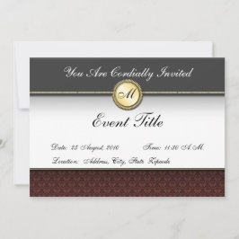 Monogramme personnalisé Fancy Formals Invitation