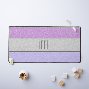 Monogramme personnalisé faux paillettes brillant