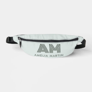 Monogramme personnalisé géométrique vert sauge min