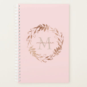 Monogramme personnalisé Girl Blush Rose Rose Or