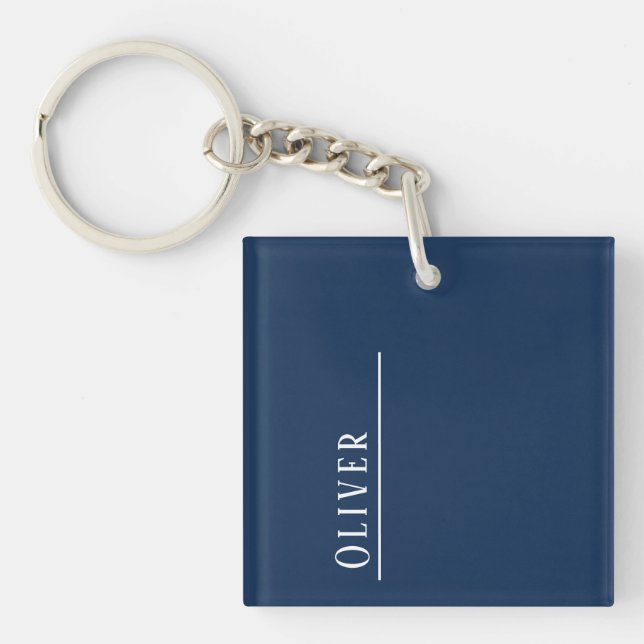 monogramme personnalisé, marine bleu foncé (Devant)