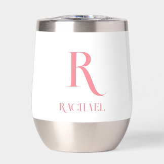 Monogramme personnalisé Minimal rose élégant