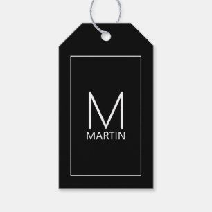 Monogramme personnalisé moderne et étiquettes cade
