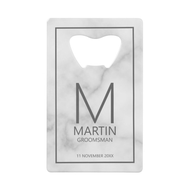 Monogramme personnalisé moderne et Groomsmen de no (Devant)