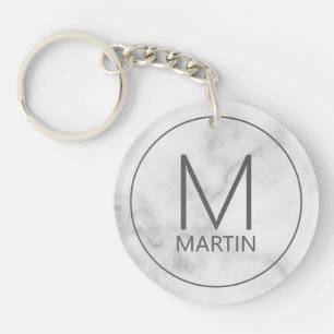 Monogramme personnalisé moderne et Porte - clé de 