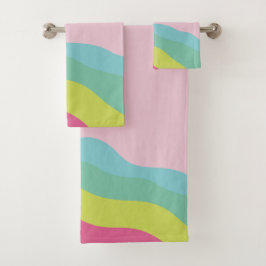 Monogramme personnalisé moderne rose arc-en-ciel t
