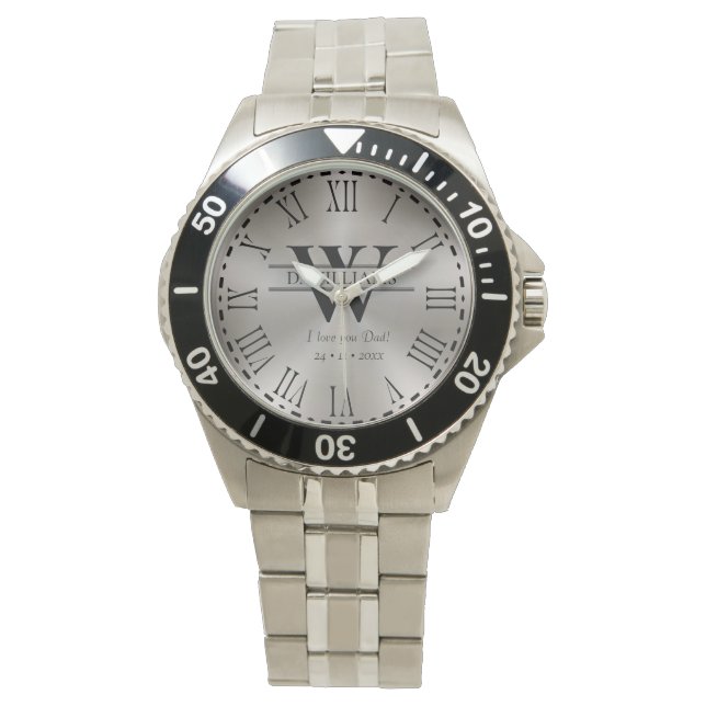 Monogramme personnalisé Monogramme montre poignet  (devant)