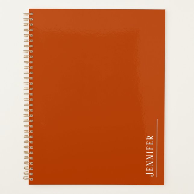 monogramme personnalisé, orange Sunset moderne (Devant)