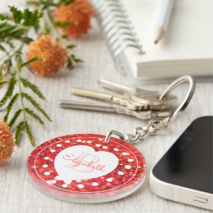 Monogramme personnalisé Parties scintillant corail