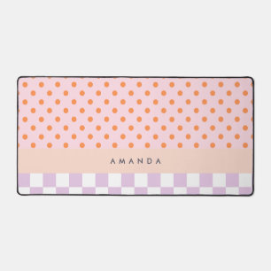 Monogramme personnalisé Pastel Polka Dot Lilac chè