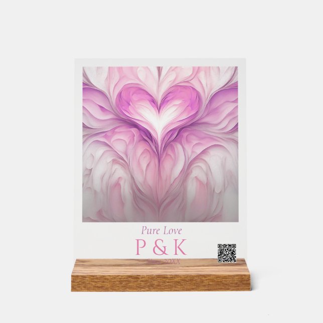 Monogramme personnalisé "Pure Love" pour couple (Recto)