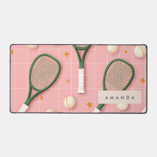 Monogramme Personnalisé Retro Tennis Racket Motif