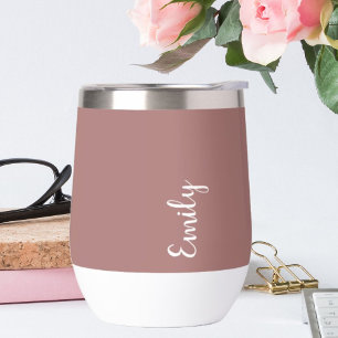 monogramme personnalisé, rose profond avec typogra