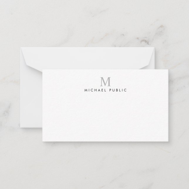 Monogramme personnalisé Simple Modèle moderne (Devant)