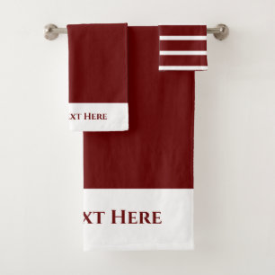 Monogramme Personnaliser Marron Bordeaux Blanc Ray