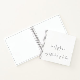Monogramme Petit Livre De Doodles Script Sketch Li