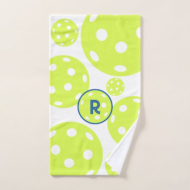 Monogramme Pickleball Blue & Green Sweat (Serviette à main)
