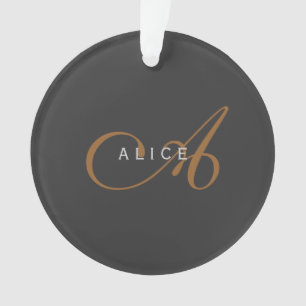 Monogramme plat tendance Nom initial