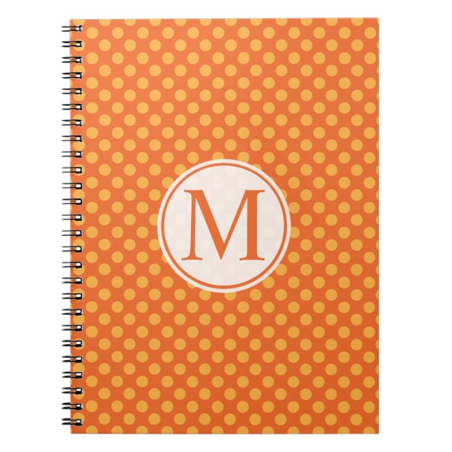 Monogramme Pois d'Halloween | Livre d'or (Devant)