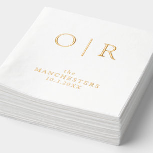 Monogramme premiers initiales Mariage d'huile d'or