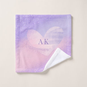 Monogramme Purple Pink Gradient Coeur
