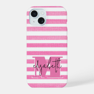 Monogramme Rayure Rose