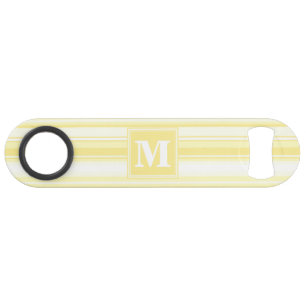 Monogramme rayures jaunes citron