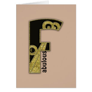 monogramme rétro - F
