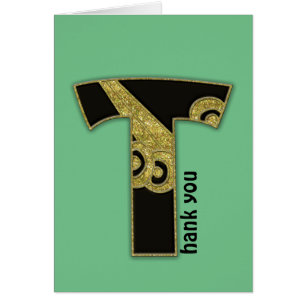 monogramme rétro - T
